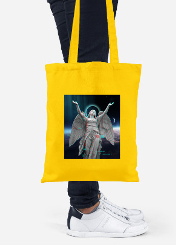 Еко-сумка шоппер Ангел (Angel) (92102-1592-SY) жовта MobiPrint Lite (256921832)