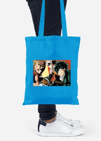 Эко сумка шопер Моя геройская академия (My Hero Academia) (92102-3066-BL) синяя MobiPrint Lite (256923167)