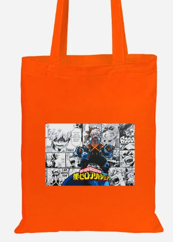 Еко-сумка шоппер Моя геройська академія (My Hero Academia) (92102-3065-OG) помаранчева MobiPrint Lite (256921059)