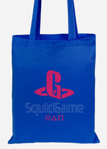 Еко-сумка шоппер Гра в кальмара (PlayStation Squid Game) (92102-3370-SK) голуба MobiPrint Lite (256922449)