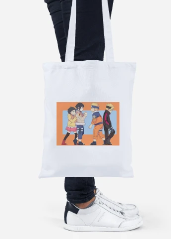 Еко-сумка шоппер Наруто (Naruto) (92102-3094) біла MobiPrint Lite (256922103)