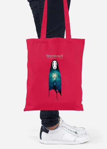 Еко-сумка шоппер Безликий Бог Каонасі Віднесені привидами (Spirited Away) (92102-2831-RD) червона MobiPrint Lite (256921726)