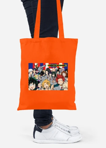 Эко сумка шопер Моя геройская академия (My Hero Academia) (92102-3068-OG) оранжевая MobiPrint Lite (256924067)