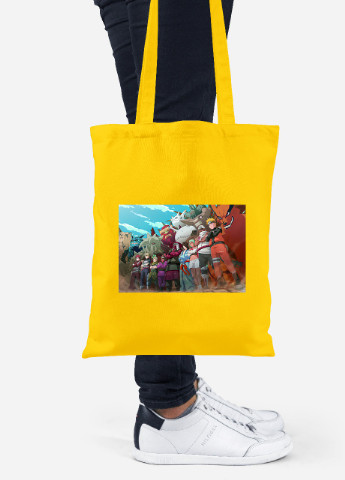 Еко-сумка шоппер Наруто (Naruto) (92102-3104-SY) жовта MobiPrint lite (256920180)