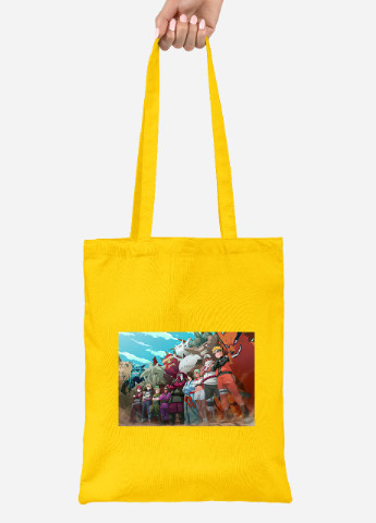 Еко-сумка шоппер Наруто (Naruto) (92102-3104-SY) жовта MobiPrint lite (256920180)