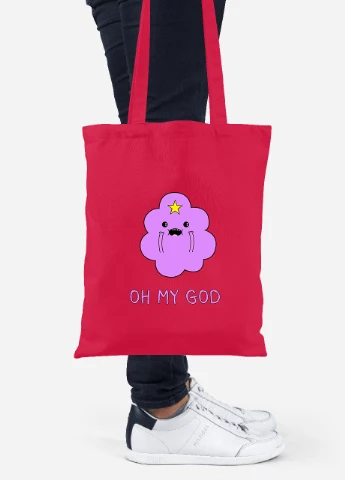 Эко сумка шопер Принцесса пупырка (Lumpy Space Princess) (92102-1575-RD) красная MobiPrint Lite (256923508)