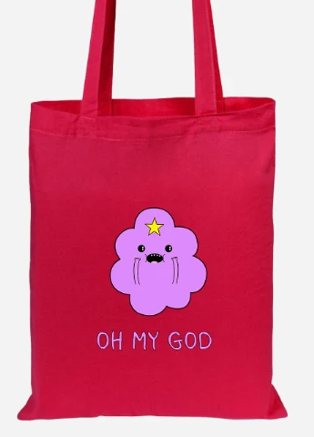 Эко сумка шопер Принцесса пупырка (Lumpy Space Princess) (92102-1575-RD) красная MobiPrint Lite (256923508)