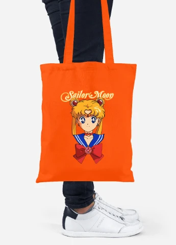 Еко-сумка шоппер Сейлор Мун (Sailor Moon) (92102-2915-OG) помаранчева MobiPrint Lite (256920403)