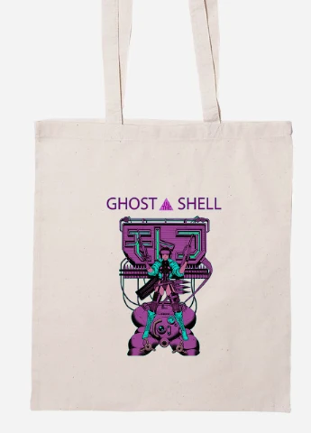 Еко-сумка шоппер Мотоко Кусанаги Привид у обладунках (Ghost in the Shell) (92102-2652-BG) бежева MobiPrint Lite (256924871)