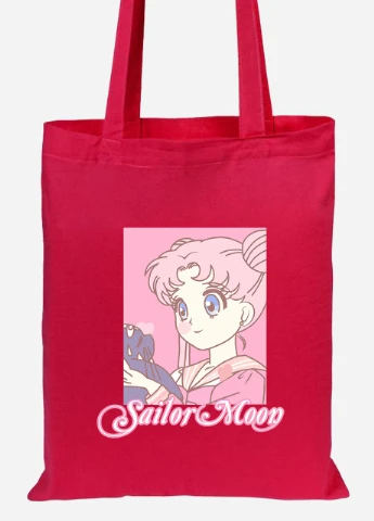 Еко-сумка шоппер Сейлор Мун (Sailor Moon) (92102-2914-RD) червона MobiPrint Lite (256922751)