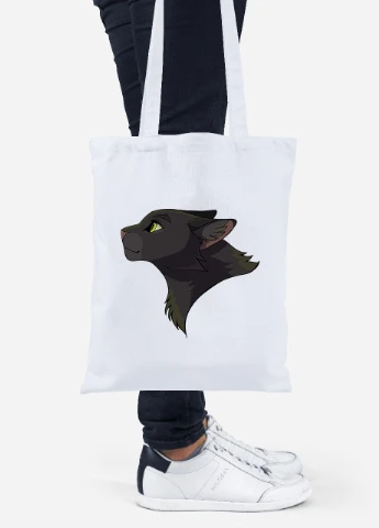 Эко сумка шопер Черная пантера (Black panther) (92102-2844) белая MobiPrint Lite (256923278)
