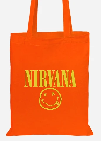Эко сумка шопер Нирвана (Nirvana) (92102-1964-OG) оранжевая MobiPrint Lite (256922273)