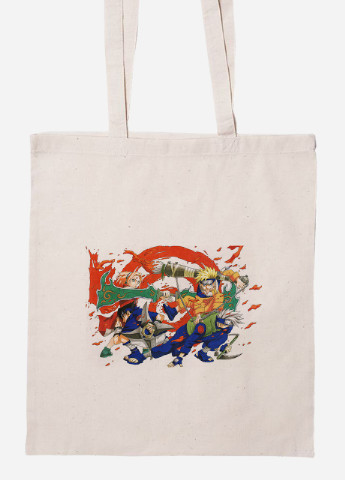 Еко-сумка шоппер Наруто (Naruto) (92102-3111-BG) бежева MobiPrint Lite (256920771)