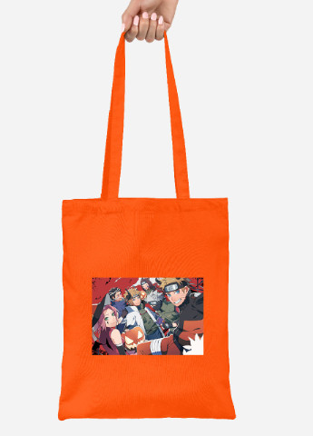 Эко сумка шопер Наруто (Naruto) (92102-3102-OG) оранжевая MobiPrint lite (256920793)