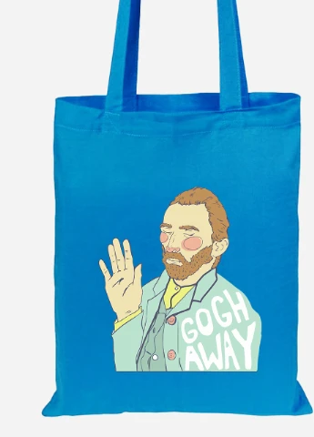 Эко сумка шопер Винсент Ван Гог (Vincent van Gogh) (92102-2949-BL) синяя MobiPrint Lite (256924502)