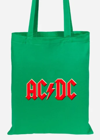 Еко-сумка шоппер (AC DC) (92102-1980-KG) зелена MobiPrint Lite (256923175)