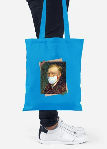 Еко-сумка шоппер ван Гог (92102-1415-BL) синя MobiPrint Lite (256923030)