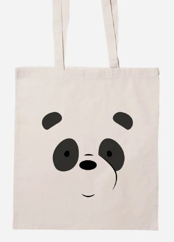 Эко сумка шопер Панда Вся правда о медведях (We Bare Bears) (92102-2661-BG) бежевая MobiPrint Lite (256920715)