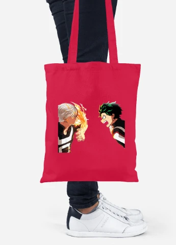 Еко-сумка шоппер Моя геройська академія (My Hero Academia) (92102-3060-RD) червона MobiPrint Lite (256922036)
