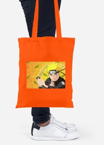 Еко-сумка шоппер Наруто Узумакі (Naruto Uzumaki) (92102-3092-OG) помаранчева MobiPrint Lite (256922631)