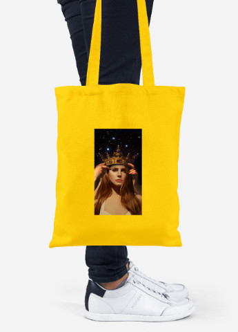 Эко сумка шопер Лана дел Рей (Lana Del Rey) (92102-1590-SY) желтая MobiPrint Lite (256921694)
