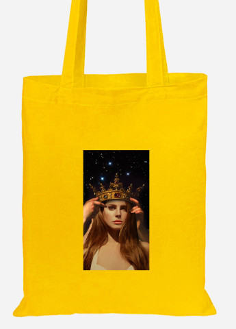 Эко сумка шопер Лана дел Рей (Lana Del Rey) (92102-1590-SY) желтая MobiPrint Lite (256921694)