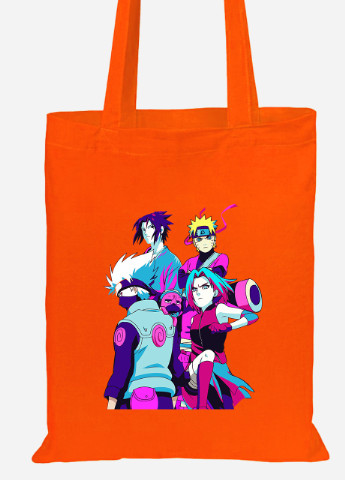Эко сумка шопер Наруто (Naruto) (92102-3335-OG) оранжевая MobiPrint Lite (256923981)