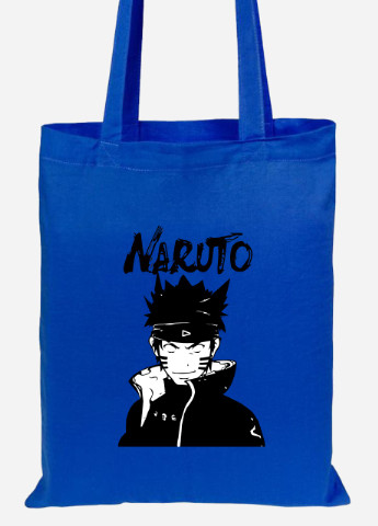 Эко сумка шопер Наруто (Naruto) (92102-3338-SK) голубая MobiPrint lite (256920336)