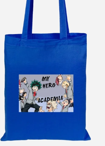 Еко-сумка шоппер Моя геройська академія (My Hero Academia) (92102-3062-SK) голуба MobiPrint Lite (256920490)