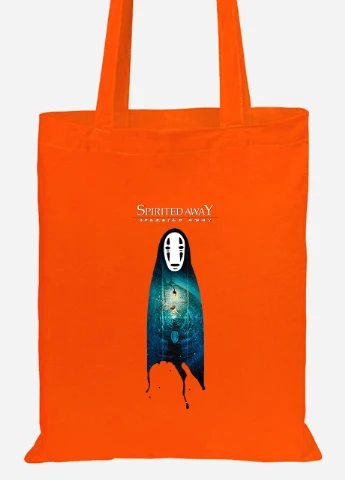 Еко-сумка шоппер Безликий Бог Каонасі Віднесені привидами (Spirited Away) (92102-2831-OG) помаранчева MobiPrint Lite (256921134)