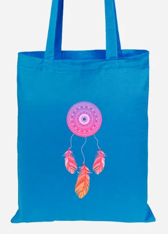 Еко-сумка шоппер Ловець Снов (Dreamcatcher) (92102-2855-BL) синя MobiPrint Lite (256923744)