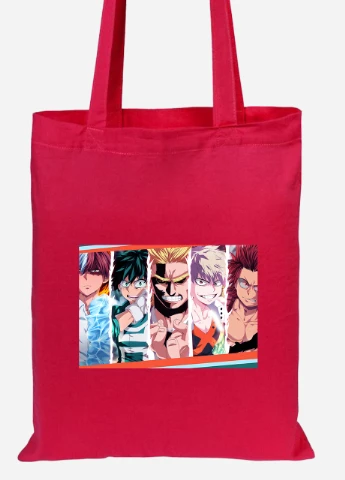 Еко-сумка шоппер Моя геройська академія (My Hero Academia) (92102-3064-RD) червона MobiPrint Lite (256921236)