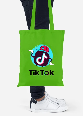 Эко сумка шопер Tik Tok (92102-1712-LM) салатовая MobiPrint Lite (256923677)