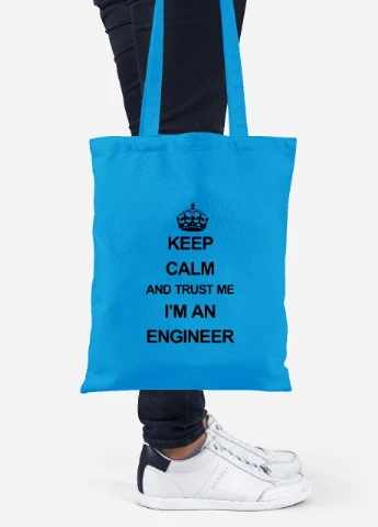 Еко-сумка шоппер Keep Calm (92102-2008-BL) синя MobiPrint Lite (256922401)