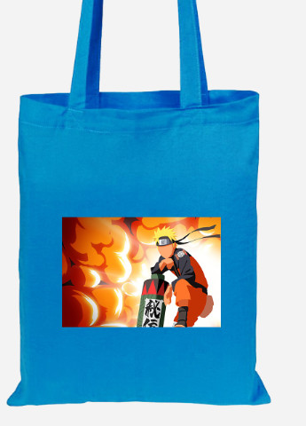 Еко-сумка шоппер Наруто Узумакі (Naruto Uzumaki) (92102-3112-BL) синя MobiPrint Lite (256924615)