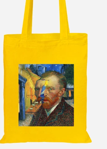Эко сумка шопер Винсент Ван Гог (Vincent van Gogh) (92102-2968-SY) желтая MobiPrint Lite (256924632)