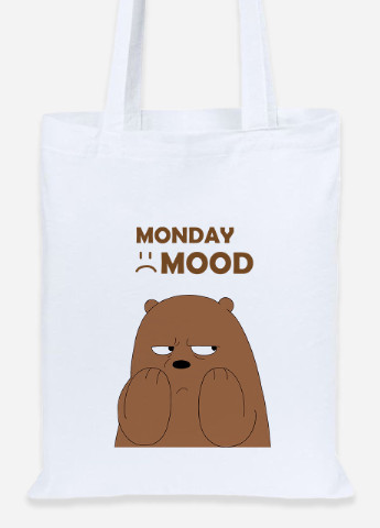 Эко сумка шопер Вся правда о медведях (We Bare Bears) (92102-2900) белая MobiPrint Lite (256922689)