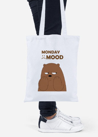 Эко сумка шопер Вся правда о медведях (We Bare Bears) (92102-2900) белая MobiPrint Lite (256922689)