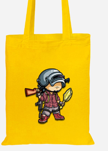 Эко сумка шопер PUBG (92102-1710-SY) желтая MobiPrint Lite (256923107)