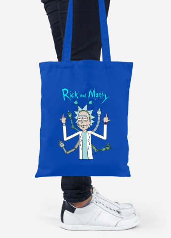 Еко-сумка шоппер Рік Санчез Рік та Морті (Rick Sanchez Rick and Morty) (92102-2948-SK) голуба MobiPrint Lite (256924906)