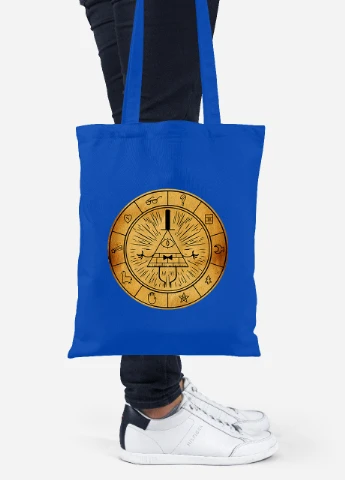 Еко-сумка шоппер Білл Шифр Гравіті Фолз (Bill Cipher Gravity Falls) (92102-2627-SK) голуба MobiPrint Lite (256923082)