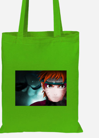 Еко-сумка шоппер Наруто Узумакі (Naruto Uzumaki) (92102-3085-LM) салатова MobiPrint Lite (256920226)