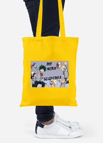 Эко сумка шопер Моя геройская академия (My Hero Academia) (92102-3062-SY) желтая MobiPrint Lite (256921250)
