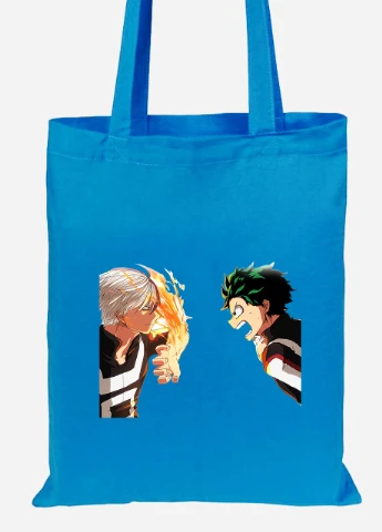 Эко сумка шопер Моя геройская академия (My Hero Academia) (92102-3060-BL) синяя MobiPrint Lite (256920346)