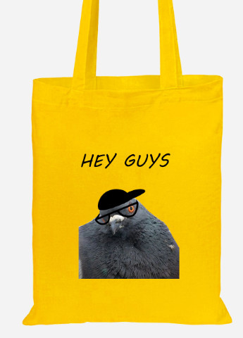 Эко сумка шопер Птицы SWAG (92102-1537-SY) желтая MobiPrint Lite (256923776)