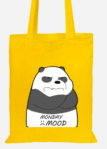 Еко-сумка шоппер Вся правда про ведмедів (We Bare Bears) (92102-2899-SY) жовта MobiPrint Lite (256923693)