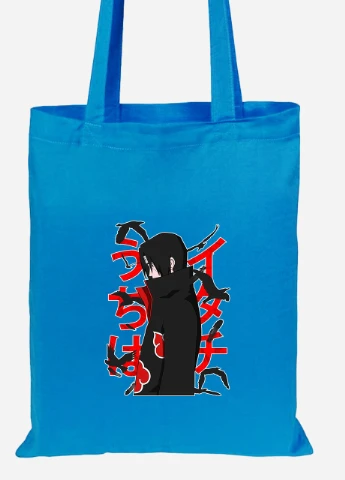 Еко-сумка шоппер Ітачі Учіха (Itachi Uchiha) (92102-2817-BL) синя MobiPrint Lite (256920236)