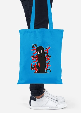 Еко-сумка шоппер Ітачі Учіха (Itachi Uchiha) (92102-2817-BL) синя MobiPrint Lite (256920236)