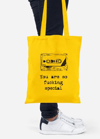 Эко сумка шопер Радиохед (Radiohead) (92102-2023-SY) желтая MobiPrint Lite (256923927)