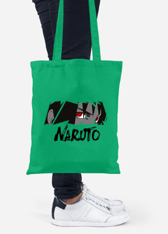 Еко-сумка шоппер Наруто (Naruto) (92102-3337-KG) зелена MobiPrint Lite (256923924)